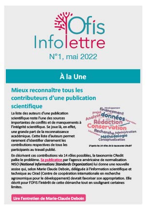 Infolettre 1 mai 2022